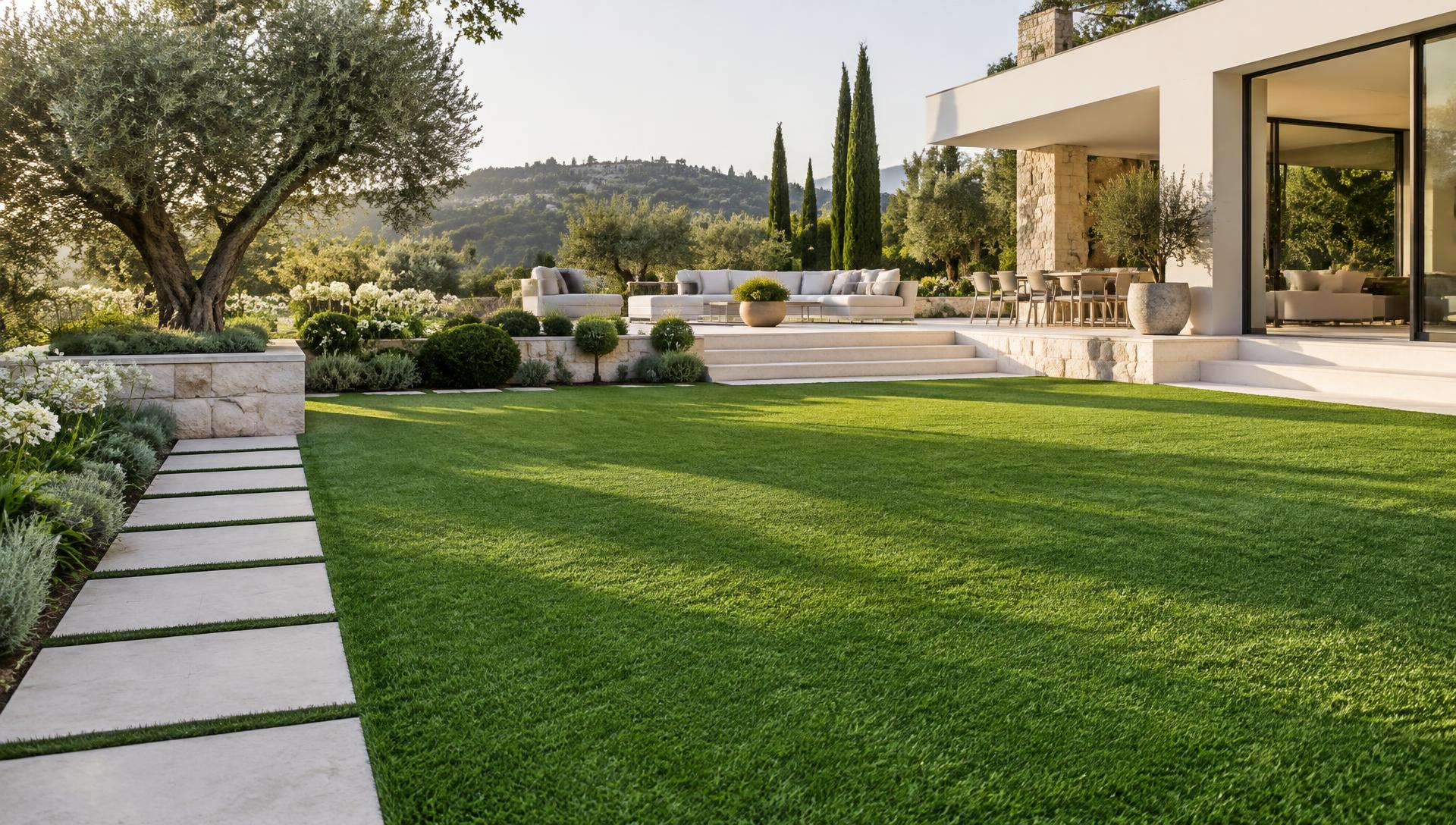 Ispirazione per giardini con erba sintetica